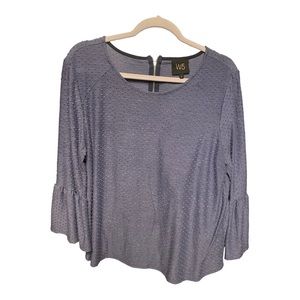 Beautiful Loft mid Sleeve Camisole Shirt with Flutter Sleeves size L